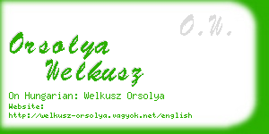 orsolya welkusz business card